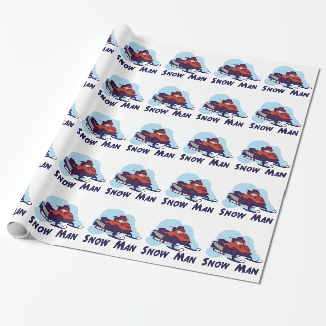 Papier Cadeau Homme de neige (Déroulé)
