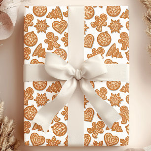 Papier Cadeau Homme en pain d'épices Cookies Noël mignon