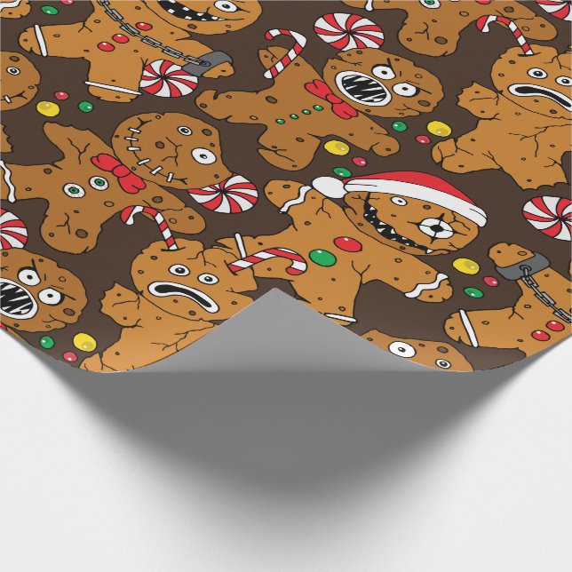 Papier Cadeau Homme en pain d'épices de Noël (Coin)