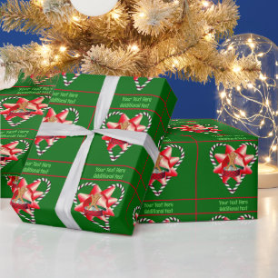 Papier Cadeau Homme en pain d'épices de Noël personnalisé