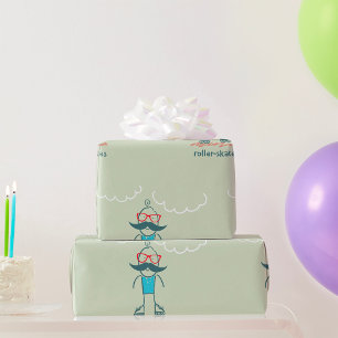 Papier Cadeau Homme sur Rollerskates