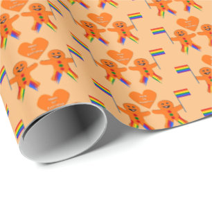 Papier Cadeau Hommes gays Noël Gingpain Couple