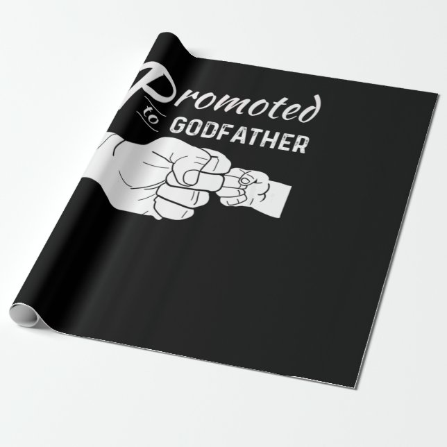 Papier Cadeau Hommes Promus À Godfather Uncle Fête des pères Cad (Déroulé)
