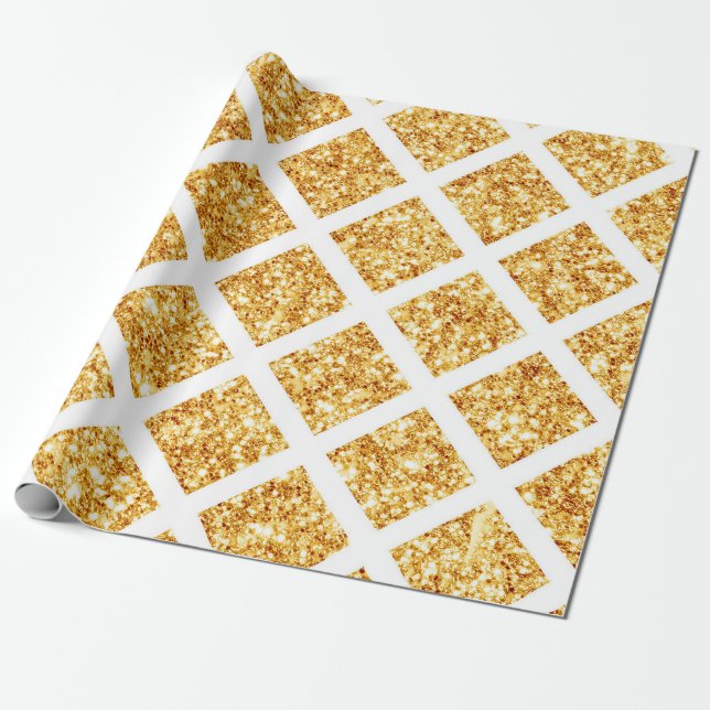 Papier Cadeau Honeypeb Gold Parties scintillant Boho Collection  (Déroulé)