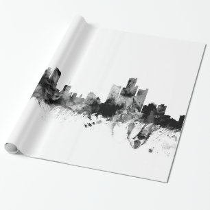 Papier Cadeau Horizon de Detroit Michigan