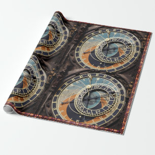 Papier Cadeau Horloge Astronomique À Prague