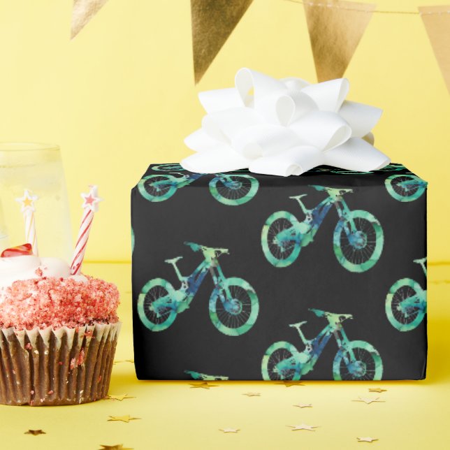 Papier Cadeau Hors de la descente Sport Xtreme Aquarelle Art (Fête d'anniversaire)