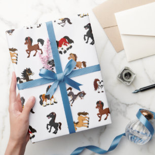 Papier Cadeau Horse Party
