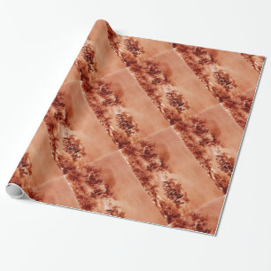 Papier Cadeau HORSES GRAZER, Rouge antique rose Brown
