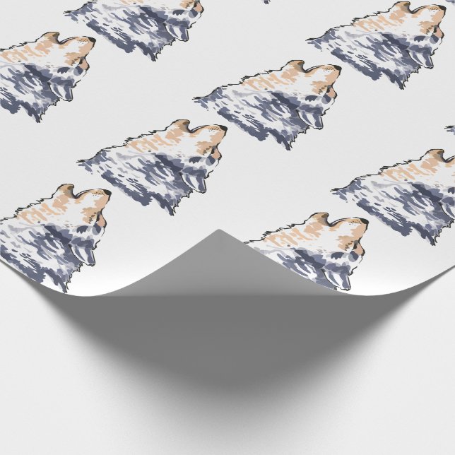 Papier Cadeau Howling Wolf (Coin)