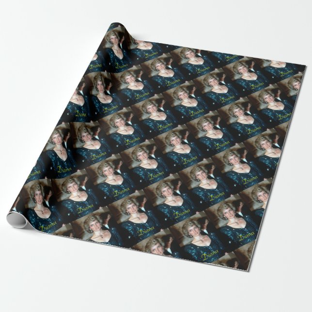 Papier Cadeau HRH Princess Diana Vienne 1986 (Déroulé)