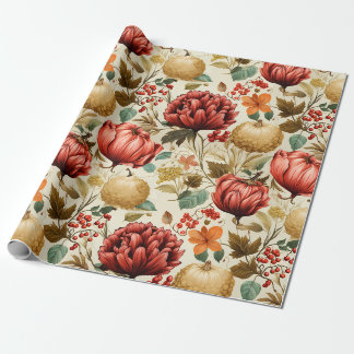 Papier Cadeau Hues de récolte Thanksgiving