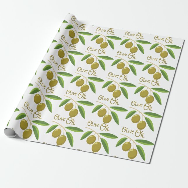 Papier Cadeau Huile d'olive (Déroulé)