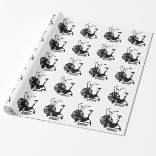 Papier Cadeau Humour de gym Noir Blanc Drôle Entraînement