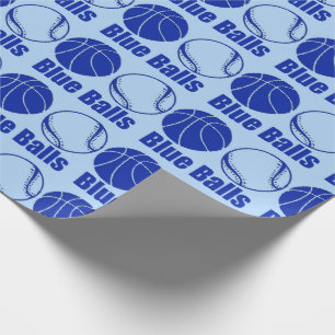 Papier Cadeau humour de Noël BALLS BASKET-BALL