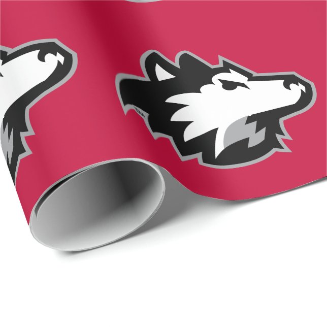 Papier Cadeau Huskies du nord de l'Illinois | Graduation (Coin rond)