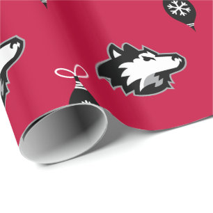 Papier Cadeau Huskies du nord de l'Illinois  Noël