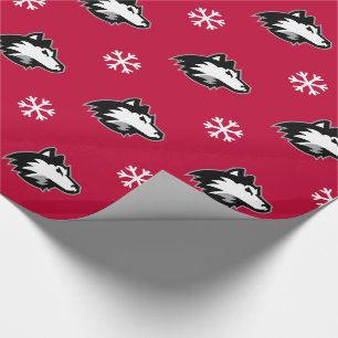 Papier Cadeau Huskies du nord de l'Illinois  Noël
