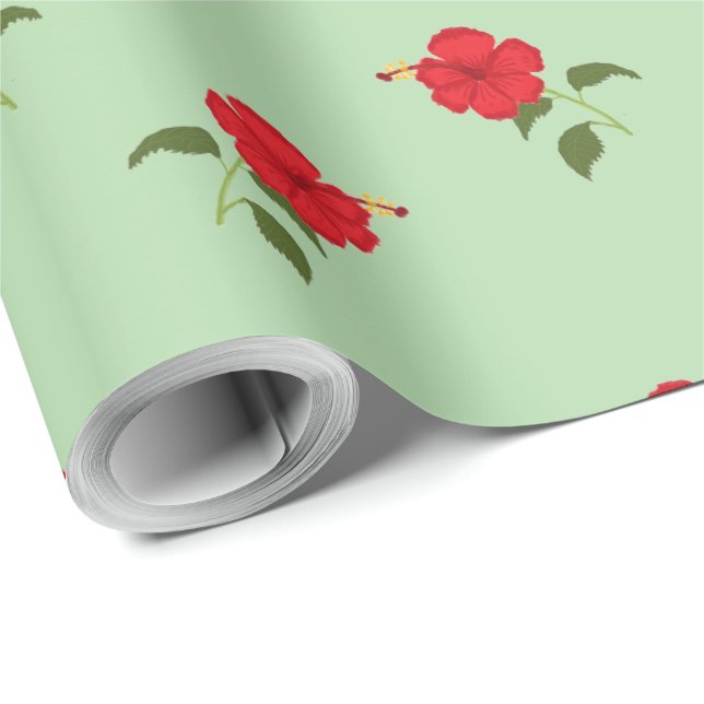Papier Cadeau Hybiscus (Coin rond)