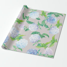 Papier Cadeau Hydrangea Elégant design de Pâques