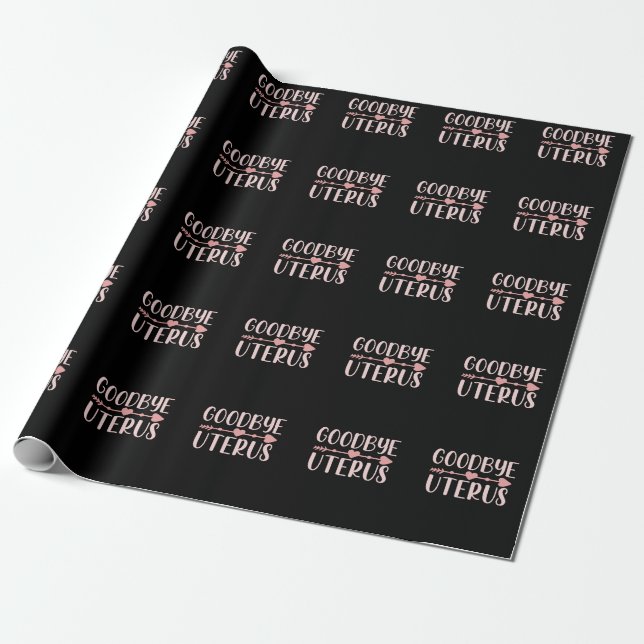 Papier Cadeau Hystérectomie Chirurgie Support Uterus Suppression (Déroulé)