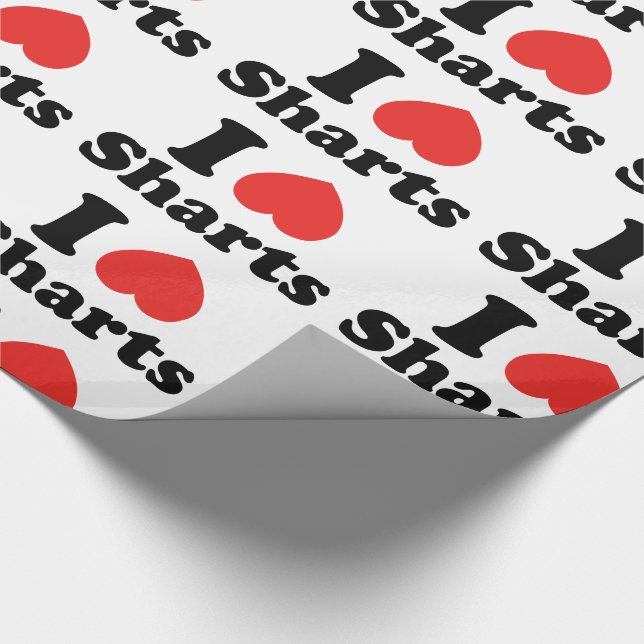 Papier Cadeau I Heart Sharts (Coin)