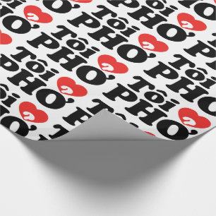 Papier Cadeau I langue vietnamienne de Pho de coeur (amour) (❤