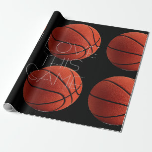 Papier Cadeau I Love Basketball Close Up