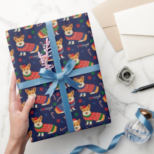 Papier Cadeau I Love Corgis Christmas Sweater Wrapper Papier