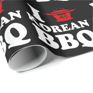 Papier Cadeau I Love Korean BBQ (고 기 구 이)