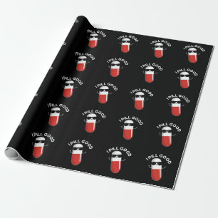 Papier Cadeau I Pill Good Funky Medicine Pun Dark BG