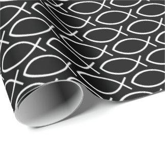 Papier Cadeau Ichthys Christian Symbol Pattern