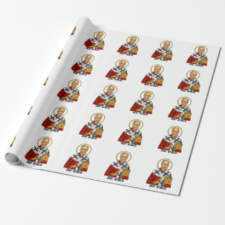 Papier Cadeau icône des saints orthodoxes serbes Saint-Nicolas