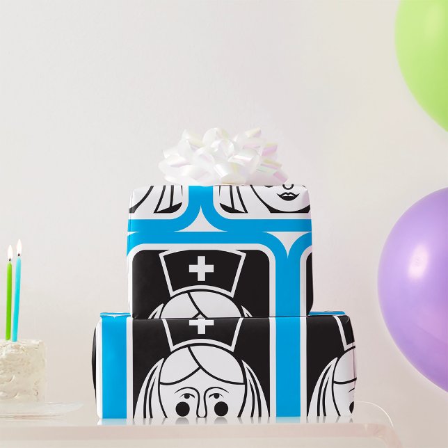 Papier Cadeau Icône infirmière (Créateur téléchargé)