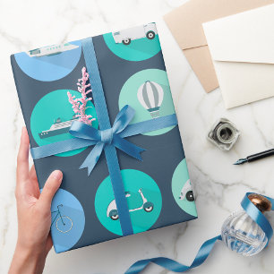 Papier Cadeau Icônes de transport