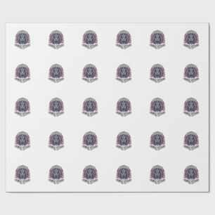 Papier Cadeau Icônes et symboles du bouclier de liberté patrioti