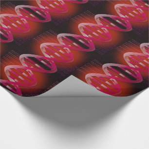 Papier Cadeau ID ADN Science Rouge