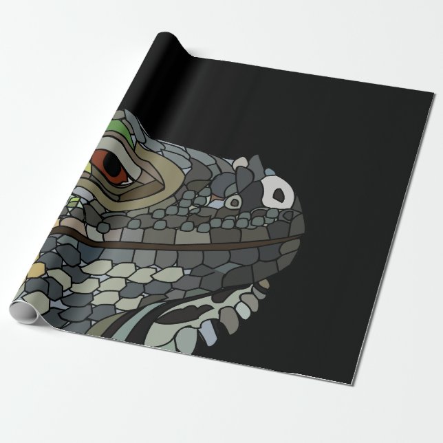 Papier Cadeau Iguana Lizard (Déroulé)