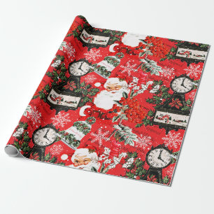 Papier Cadeau Il est temps pour Père Noël Wrapping Paper