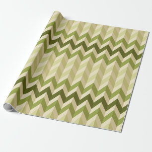 Papier Cadeau Illusion 3D Zig Zag dans les tons doux et chauds d
