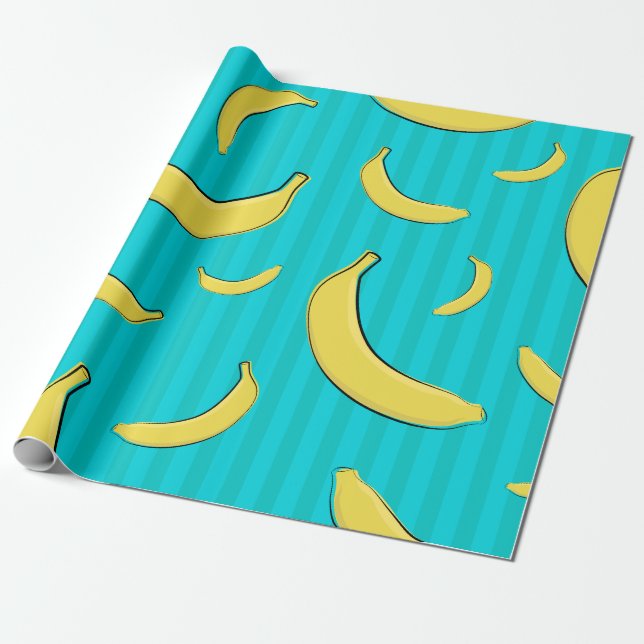 Papier Cadeau Illustration de banane (Déroulé)