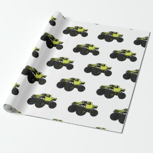 Papier Cadeau Illustration de camion monstre