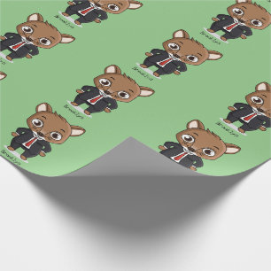 Papier Cadeau Illustration de dessin animé de rat mignon