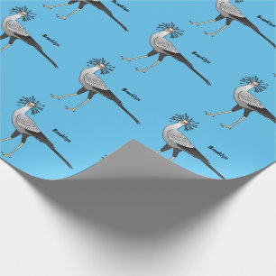 Papier Cadeau Illustration de dessin du secrétaire pour oiseaux