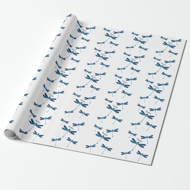 Papier Cadeau Illustration de dragonfly (Déroulé)