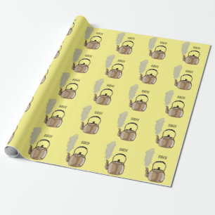 Papier Cadeau Illustration de la bouilloire à thé ou à thé