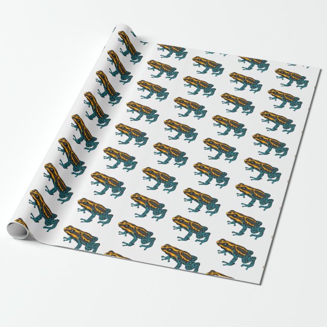 Papier Cadeau Illustration de la grenouille à fléchettes de pois (Déroulé)