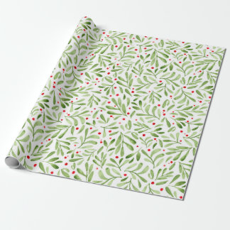 Papier Cadeau Illustration de la peinture aquatique de Noël