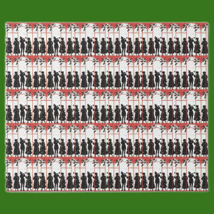 Papier Cadeau Illustration de la silhouette des chanteurs de Noë