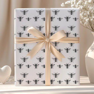 Papier Cadeau Illustration de l'abeille de la reine vintage et d